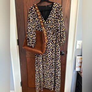 Madewell Black Maxi Dress with Yellow & White on Daisies